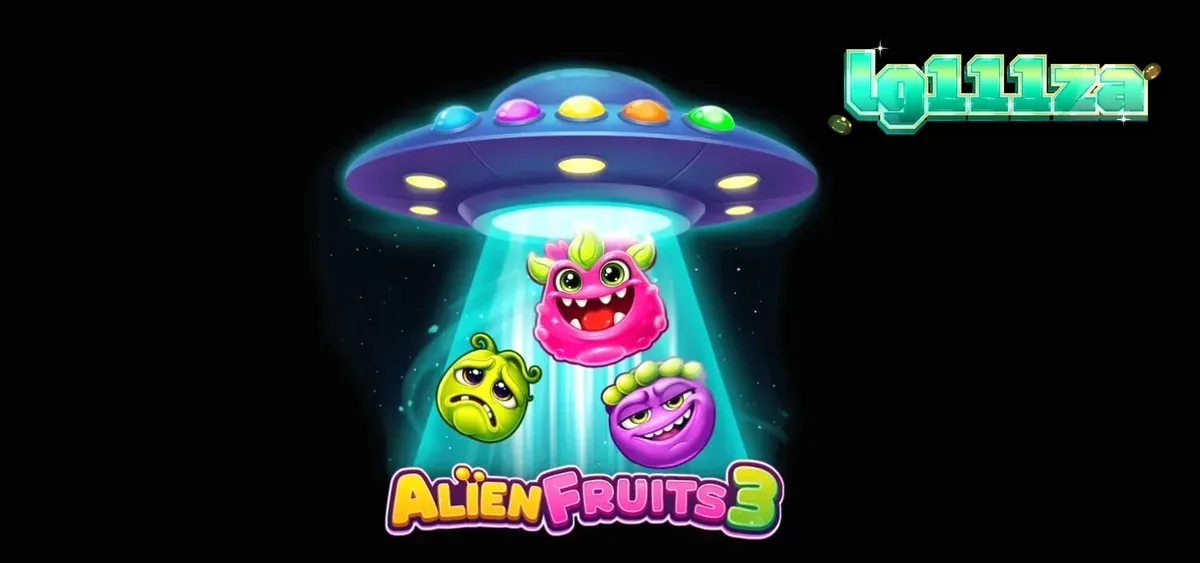 Tampilan visual neon dan futuristik dari slot Alien Fruits 3